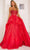 Terani Couture 241P2209 - Embellished Heat Set Stone Sweetheart Neckline Ballgown Ball Gowns 00 / Red