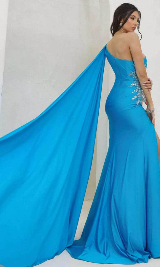 Terani Couture 241P2295 - Rhinestone Embellished One-Sleeve Prom Dress