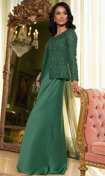 Terani Couture 242M3412 - Long Mikado Column Dress - Embroidered, Sleeveless, Seams, Hook And Eye, Back Zipper Closure Couture Candy Terani Couture 242M3412 - Long Mikado Column Dress - Embroidered, Sleeveless, Seams, Hook And Eye, Back Zipper Closure Couture Candy