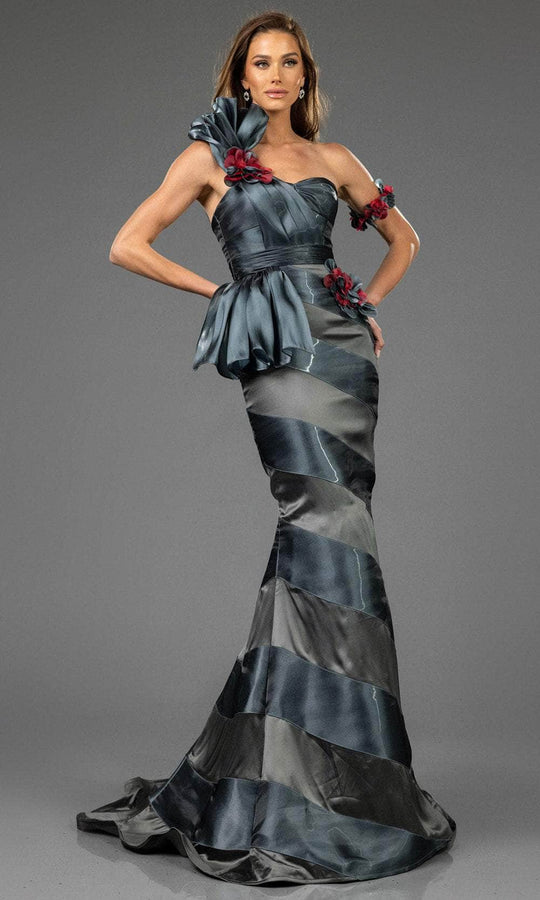 Terani Couture 251E4284 - One Shoulder Trumpet Evening Gown