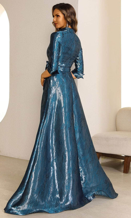 Terani Couture 251M4462 - Elegant 3/4 Sleeves A-Line Evening Dress