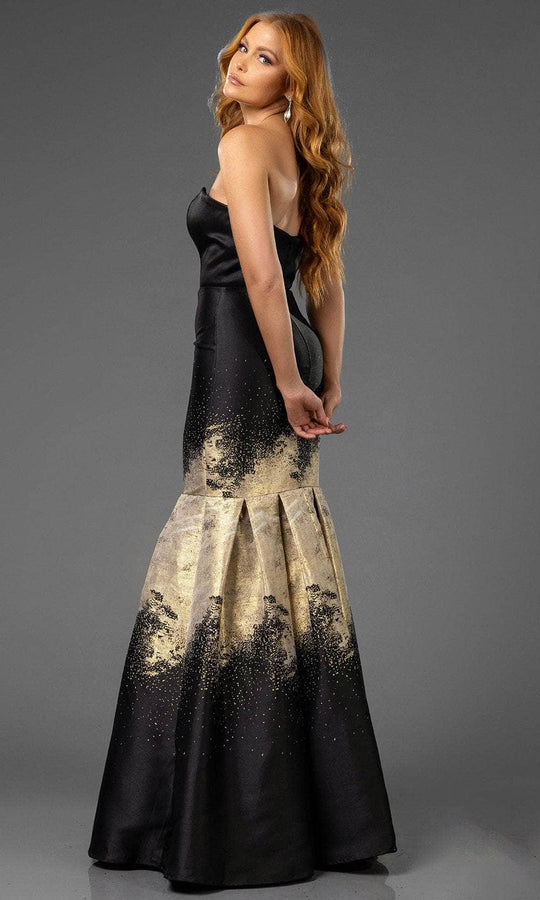 Terani Couture 251P0177 - Mikado Print Trumpet Gown Clearance Sale