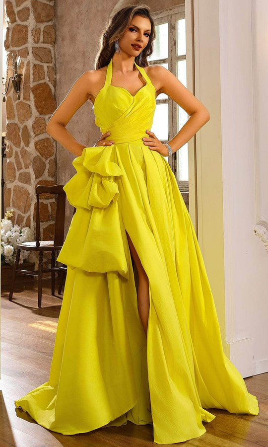 Terani Couture 251P4058 - Backless Taffeta Pleated Ballgown