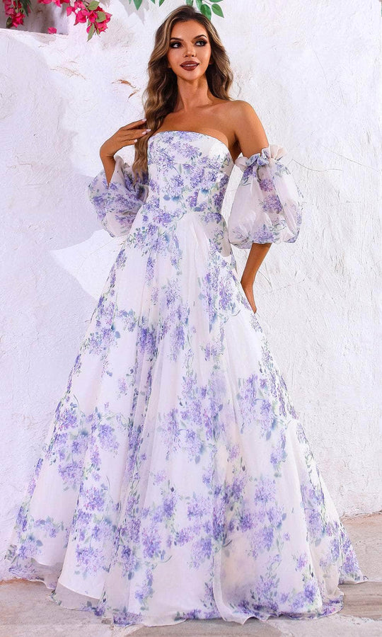 Terani Couture 251P4141 - Straight-Across Neckline A-Line Prom Dress