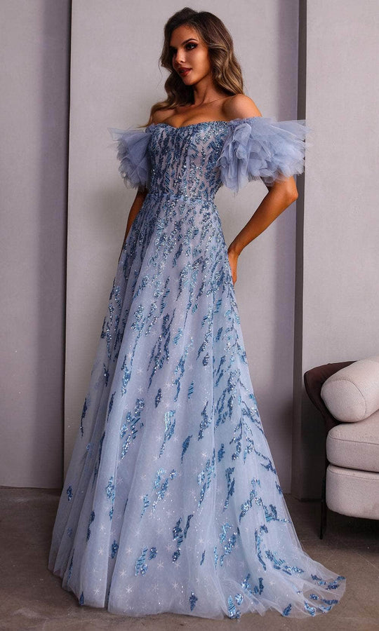 Terani Couture 251P4500 - Off-Shoulder A-Line Prom Gown