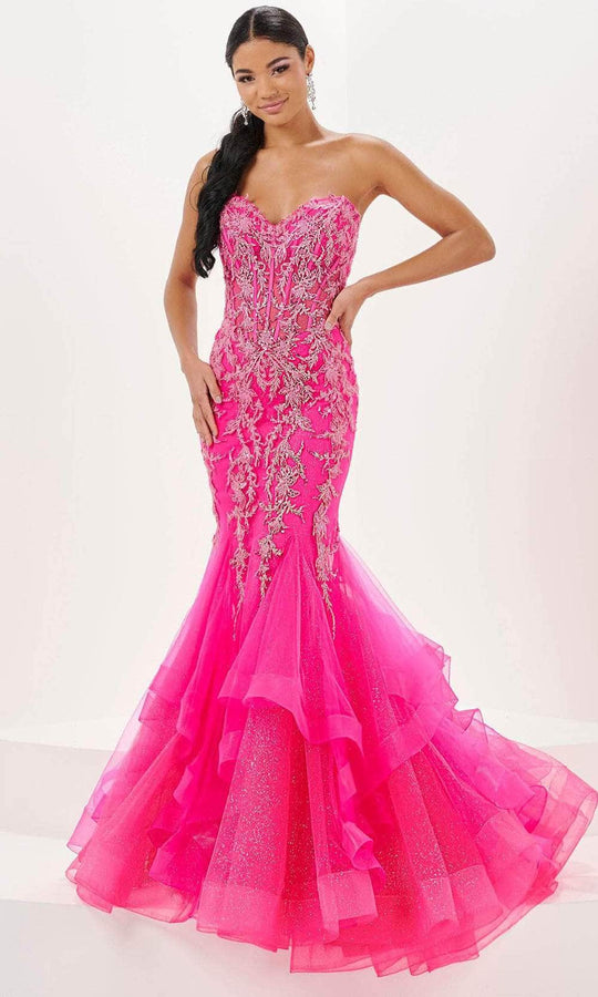 Tiffany Designs 16057 - Embellished Floral Prom Gown