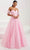 Tiffany Designs 16083 - Detachable Sleeve Glitter Evening Gown Evening Dresses 0 / Blush