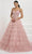 Tiffany Designs 16099 - Floral Appliqued Tiered Ballgown Evening Dresses 0 / Dusty Rose