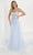Tiffany Designs 16107 - Sweetheart Floral Overskirt Evening Gown Evening Dresses 0 / Sky