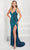 Tiffany Designs 16112 - Sequined Lace-Up Back Evening Dress Evening Dresses 0 / Peacock