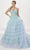Tiffany Designs 16115 - Embroidered Ombre A-Line Evening Gown Evening Dresses 0 / Light Turquoise/Lavender