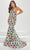 Tiffany Designs by Christina Wu 16001 - V-Neck Sleeveless Prom Gown Prom Dresses 0 / Lime Coral Multi
