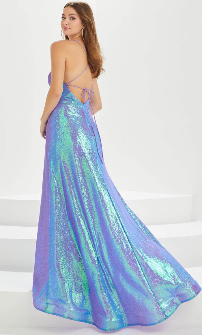 Tiffany Designs by Christina Wu 16030 - Sequined Scoop-Neck Prom Gown Prom Dresses 0 / Lavender