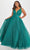 Tiffany Designs by Christina Wu 16041 - Diamond Tulle Prom Gown Prom Dresses 14W / Emerald