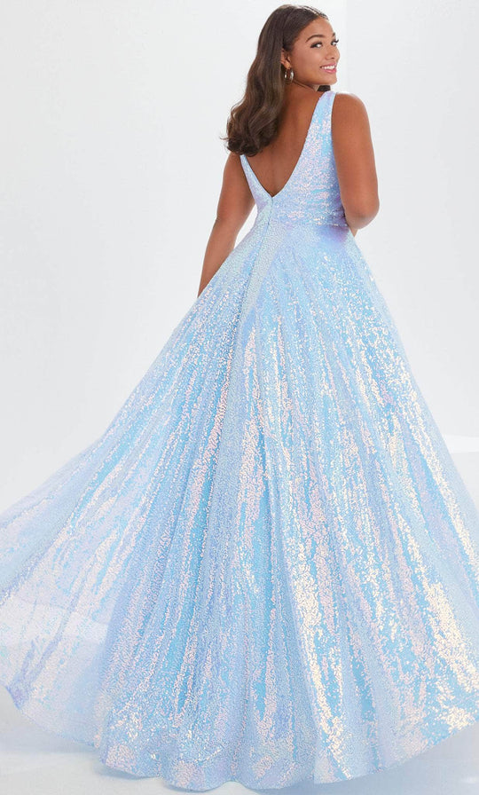 Tiffany Designs by Christina Wu 16046 - Plunging Sequined Prom Gown