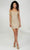 Tiffany Homecoming 27378 - Draped Sequin Short Dress Party Dresses 0 / Gold