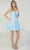 Tiffany Homecoming 27386 - V-Neck Cocktail Dress Holiday Dresses 0 / Sky