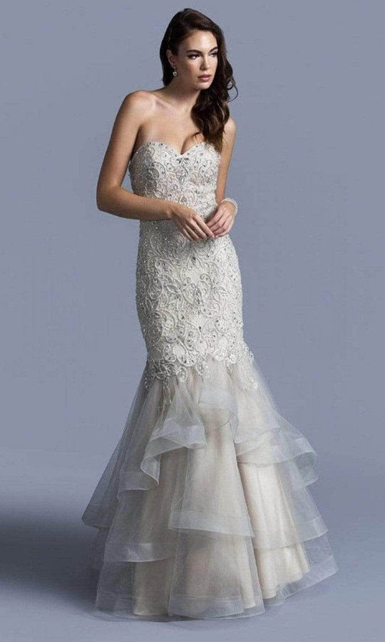 Trevi Collection - L2043 Beaded Fitted Sleeveless Evening Dress Evening Dresses