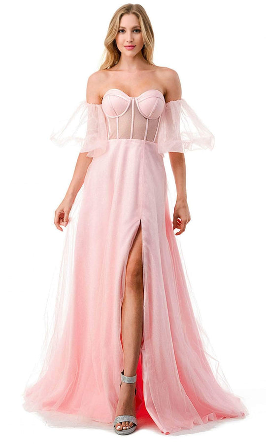 Trevi Collection L2793B - Sweetheart Illusion Corset Evening Gown