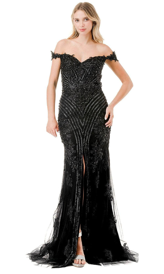Trevi Collection L2857K - Beaded Applique Sweetheart Evening Gown