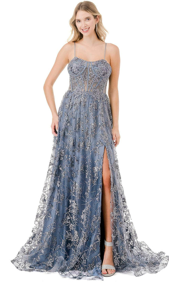 Trevi Collection L2907T - Sleeveless Corset Bodice Prom Gown