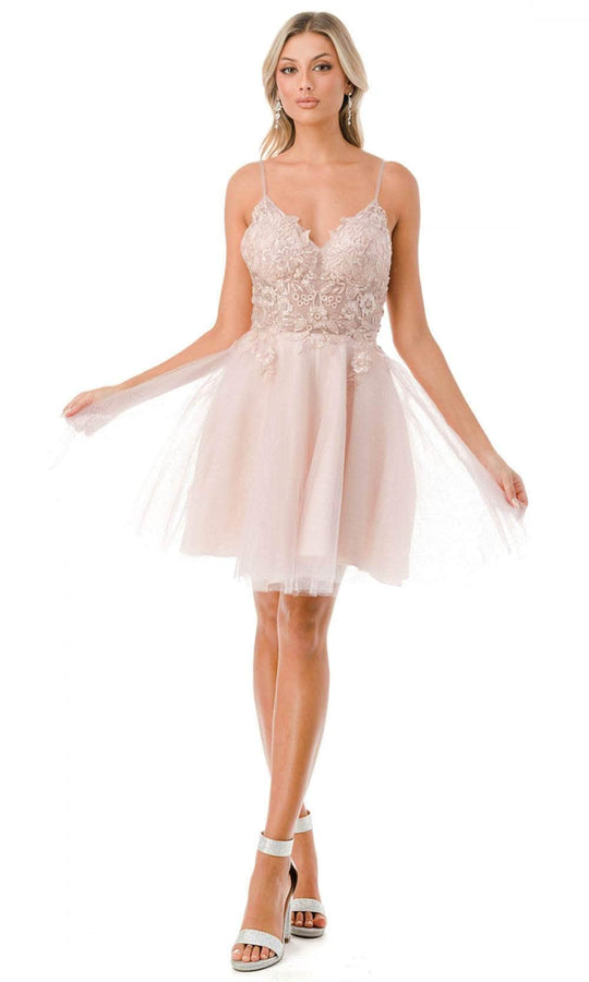 Trevi Collection S2742M - Sleeveless Embroidered Cocktail Dress