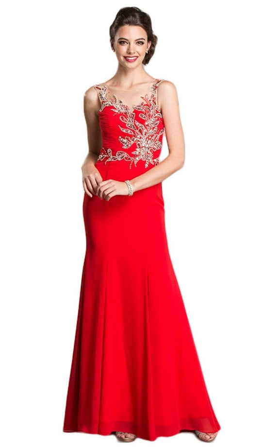 Trevi Collection - Sheer Sleeveless Affordable Prom Gown Evening Dresses