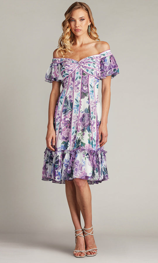 Tadashi Shoji CHZ25465M - Breeze Floral Print Chiffon Dress