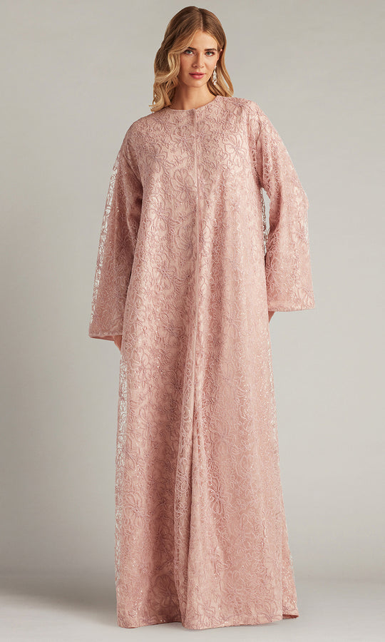 Tadashi Shoji BUR18269L - Wide Sleeve Jewel Neck Caftan Gown