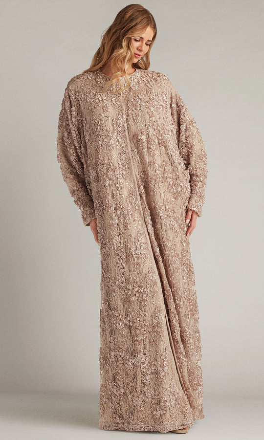 Tadashi Shoji BUK18270L - Dolman Sleeve Floral Embroidered Gown