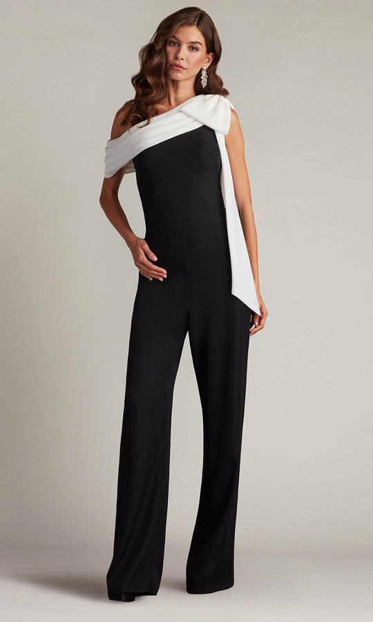Tadashi Shoji BOS18371Y - Sancia Bow-Shoulder Fitted Jumpsuit