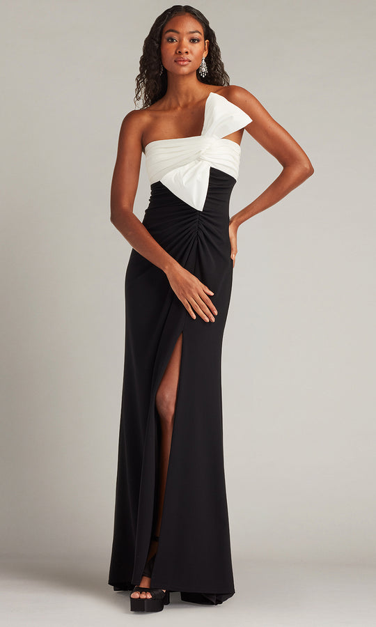 Tadashi Shoji BOS26006L - Kaliko Twist Bow Strapless Evening Gown