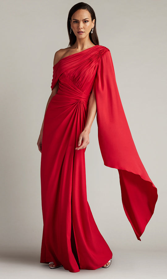 Tadashi Shoji BVU22813L - Ember Cape Sleeve Evening Gown