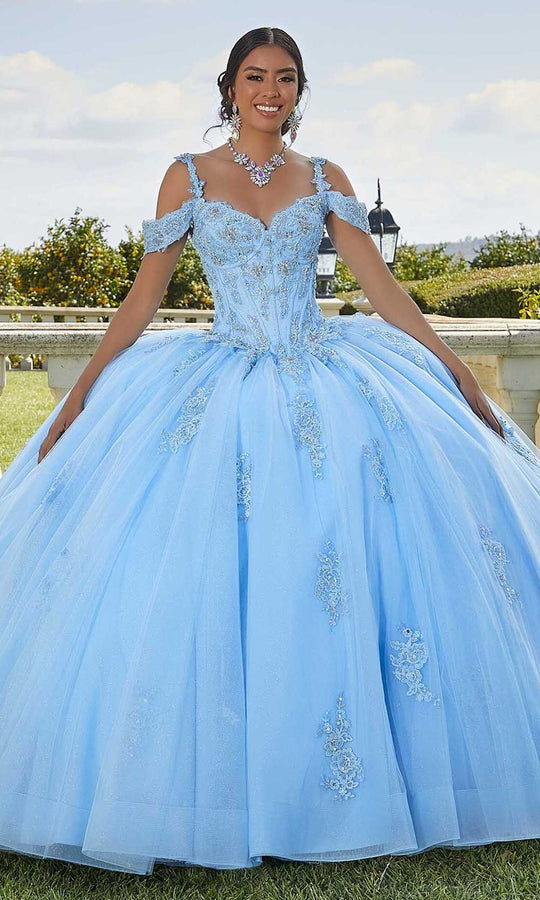 Vizcaya by Mori Lee 89422 - Sparkle Tulle Embroidered Lace Ballgown