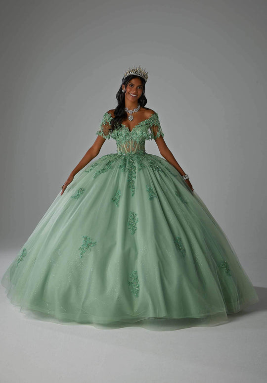 Vizcaya by Mori Lee 89445 - Off- Shoulder Embellished Ballgown