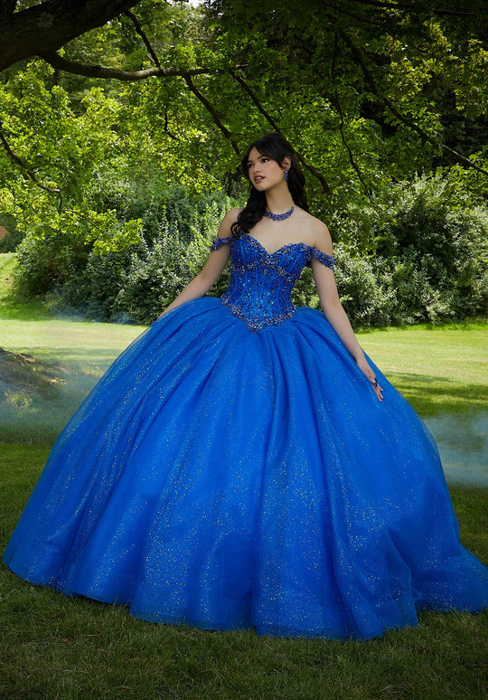 Vizcaya by Mori Lee 89453 - Corset Bodice Jewel Beaded Ballgown