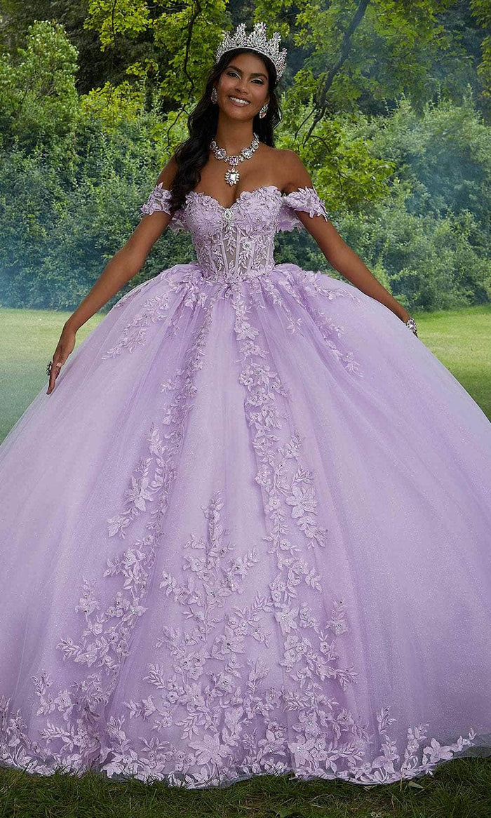 Vizcaya by Mori Lee 89454 - Strapless Embroidered Ballgown Ball Gowns 00 / Light Purple