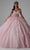 Vizcaya by Mori Lee 89456 - Off-Shoulder Crystal Beaded Ballgown Ball Gowns 00 / Cotton Candy