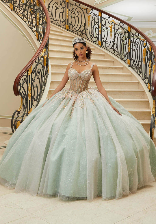 Vizcaya by Mori Lee 89471 - Embroidered Diamanté Quinceanera Ballgown
