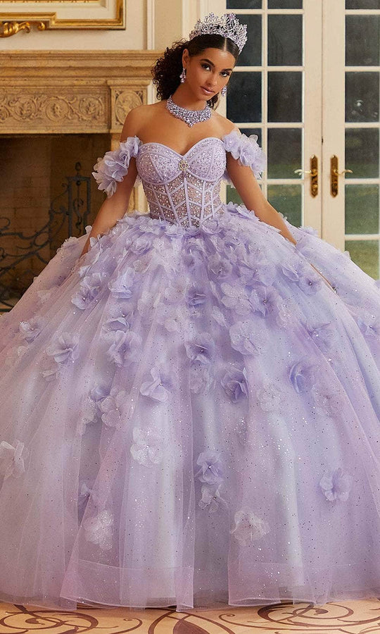 Vizcaya by Mori Lee 89477 - Sweetheart Sheer Webbed Corset Ballgown