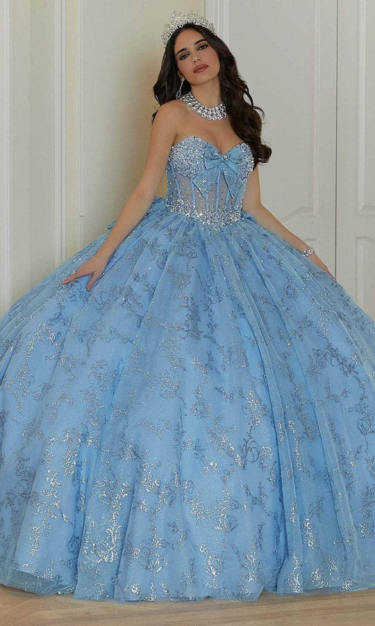 Vizcaya by Mori Lee 89478 - Floral Patterned Quinceanera Ballgown