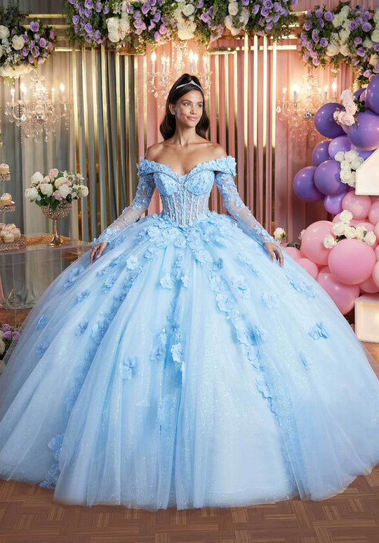 Vizcaya by Mori Lee 89505 - Long Sleever Quinceanera Ballgown