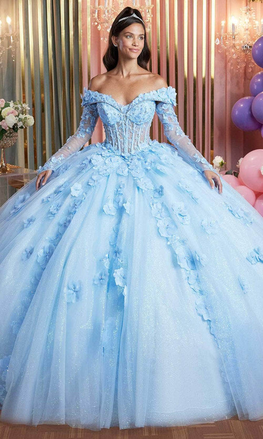 Vizcaya by Mori Lee 89505 - Long Sleever Quinceanera Ballgown