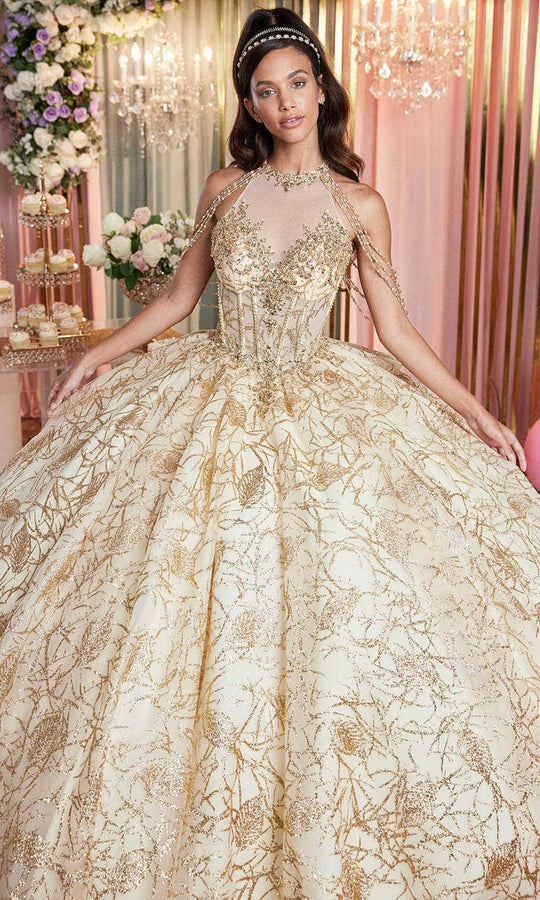 Vizcaya by Mori Lee 89514 - Beaded Halter Quinceanera Gown