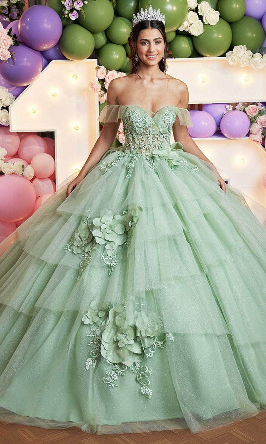 Vizcaya by Mori Lee 89522 - Asymmetrically Tiered Quinceanera Ballgown