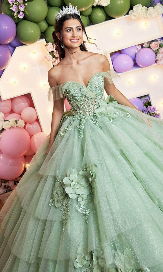 Vizcaya by Mori Lee 89522 - Asymmetrically Tiered Quinceanera Ballgown