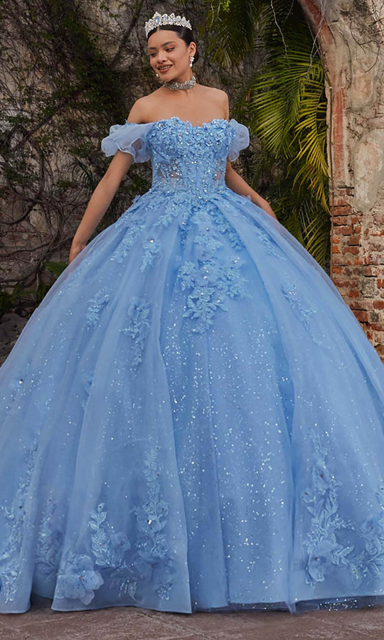 Vizcaya by Mori Lee 89542 - Embroidered Floral Sweetheart Ballgown