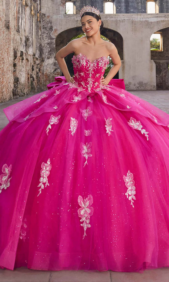 Vizcaya by Mori Lee 89548 - Lace-Up Back Butterfly Embroidered Gown
