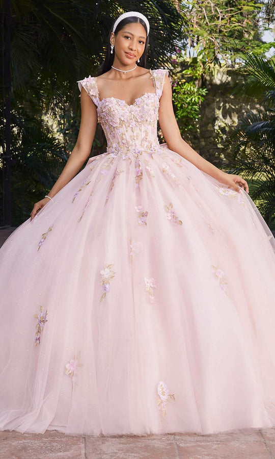 Vizcaya by Mori Lee 89550 - Floral Embellished Sweetheart Quince Gown