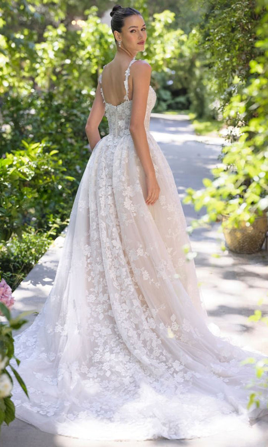 Andrea and Leo WL058 - Sweetheart Neck Floral Embroidered Ballgown